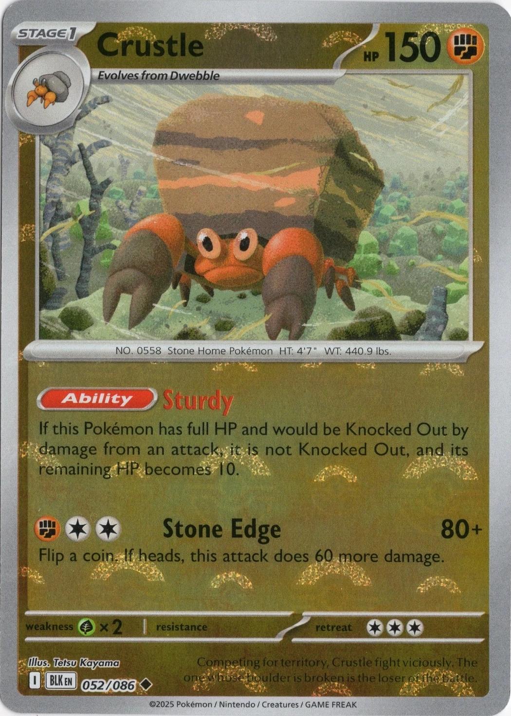 Black Bolt Crustle [Poke-Ball] Pokémon card